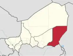 Localização dentro do Níger