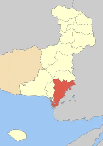 Mapa do antigo município de Feres