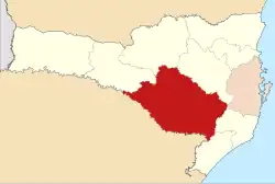 Mapa da área
