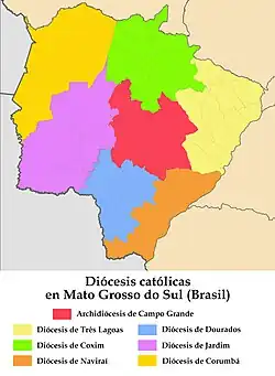 Mapa da área