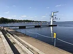 Praia no lago Helgasjön