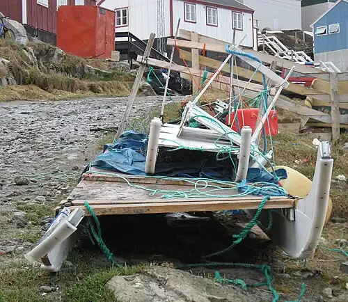 Trenós puxados por cães.