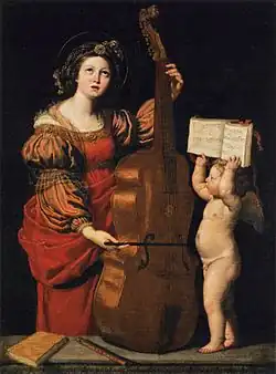 Santa Cecília tocando viola, 1618
