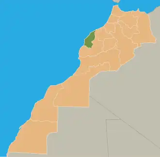Localização de Ducala-Abda em Marrocos