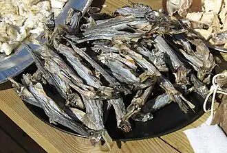 Espécimes pescados na Islândia, prontos para comer.