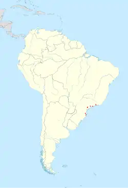 Localidades de coleta de Drymoreomys albimaculatus