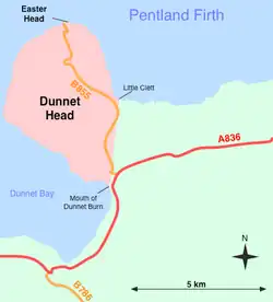 Mapa de Dunnet Head