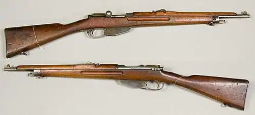 Uma carabina modelo antigo No.3, do Museu do Exército sueco.