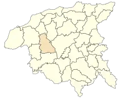 Localização da cidade dentro da província de Chlef