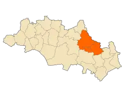 Localização do distrito dentro da província de Oum El Bouaghi
