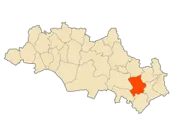 Localização da cidade dentro da província de Oum El Bouaghi