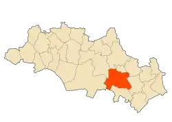 Localização da cidade dentro da província de Oum El Bouaghi