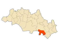 Localização da cidade dentro da província de Oum El Bouaghi