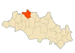 Localização da cidade dentro da província de Oum El Bouaghi