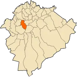 Localização da cidade dentro da província de Tiaret