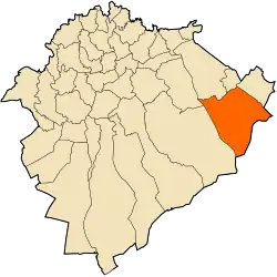 Localização da cidade dentro da província de Tiaret