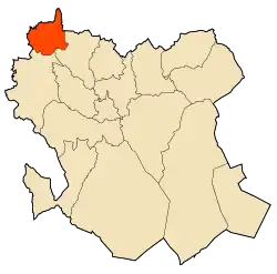 Localização da cidade dentro da província de Saïda