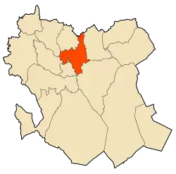 Localização da cidade dentro da província de Saïda