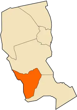 Localização da cidade dentro da província de Illizi