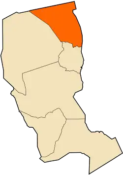 Localização da cidade dentro da província de Illizi