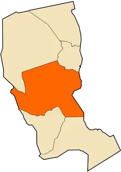 Localização da cidade dentro da província de Illizi