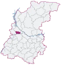 localização de Dzerjinsk no óblast de Níjni Novgorod