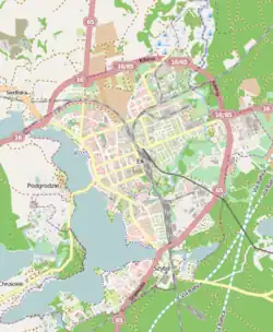 Localização de Ełk na Polónia