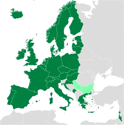 Estados membros da EMBL em 2020