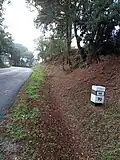 Marco miriamétrico, assinalando o 70km junto a Ribeira de Alfevre