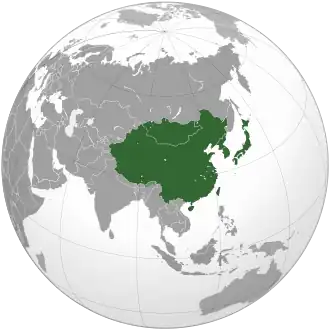 Map of East Asia.