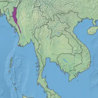 Território da ecorregião (em roxo)
