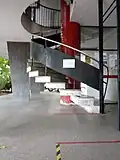 Escada em espiral.