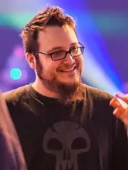 Edmund McMillen no Game Developers Choice Awards 2012.