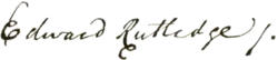 Assinatura de Edward Rutledge