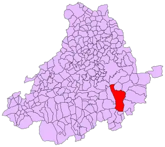 Localização de El Barraco na província de Ávila