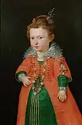 Leonor em criança, possivelmente uma obra de Rubens.