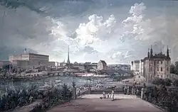 Vista de Estocolmo (Stockholmsvy) (ca. 1800) Museu Nacional de Belas-Artes da Suécia, em Estocolmo