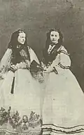 Elisabeth-Alexandrine de Ficquelmont, princesa von Clary-und-Aldringen e sua filha, Edmée, condessa de Robilant e Cereaglio