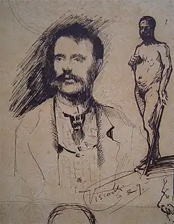 1889 - desenho a bico de pena, coleção particular[3]