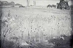 O trigal (1915) - Coleção Américo Ribeiro dos Santos - 29 x 49 cm