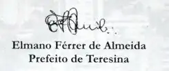 Assinatura de Elmano Férrer