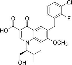 Estrutura química de Elvitegravir