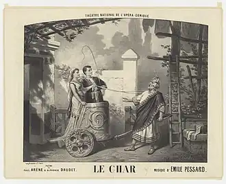 Le Char, cartaz de Edward Ancourt para a ópera de Emile Pessard, 1878