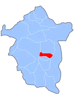 Enugu Norte (vermelho) no estado de Enugu (azul)