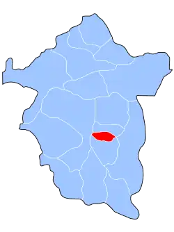 Enugu South (verm) no estado de Enugu (azul)