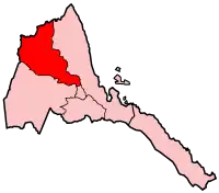 Localização na Eritreia