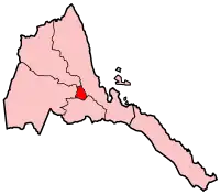 Localização na Eritreia