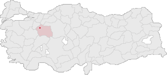 Localização de Esquixequir e da província homónima na Turquia