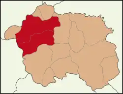 Localização da área metropolitana de Esquixequir na província homónima