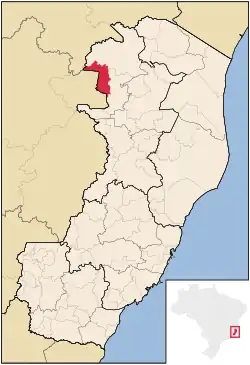 Localização de Água Doce do Norte no Espírito Santo